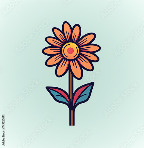 Simple and elegant flower icon