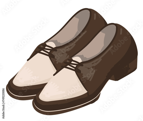 Shoes and clothes trends, men footwear of 1950s