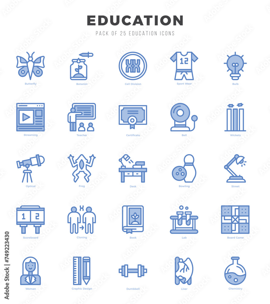 Education Icons Pack. Two Color icons set. Two Color icon collection set. Education Icons Pack. Two Color icons set. Two Color icon collection set.