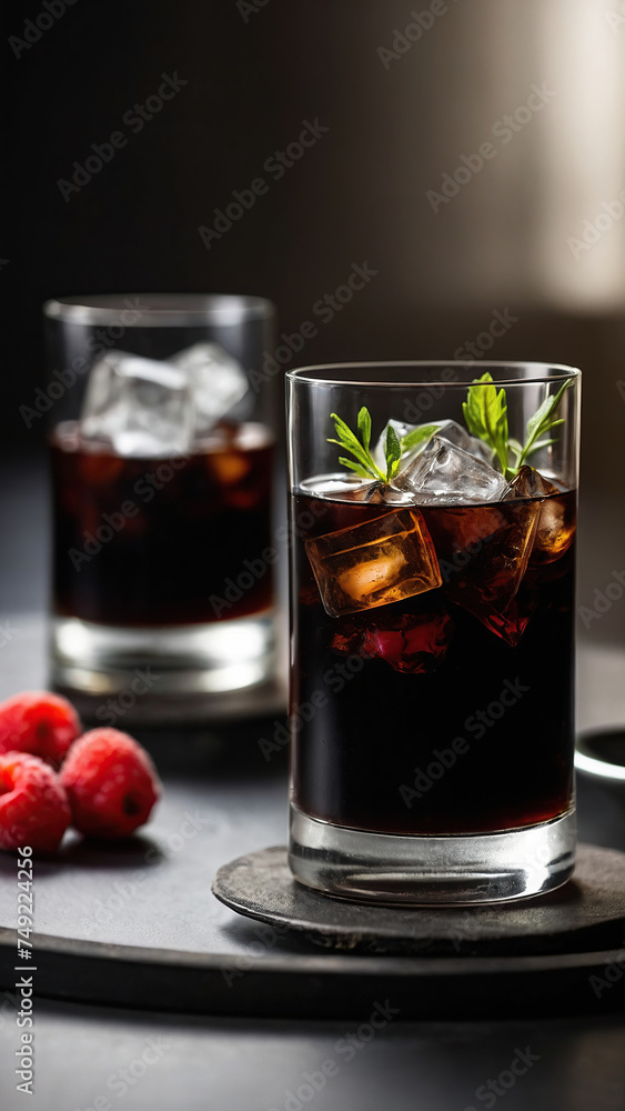 A classic Black Russian Cocktail performed by a brilliant bartender. A classic Black Russian Cocktail performed by a brilliant bartender.