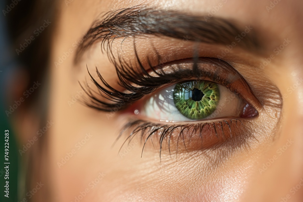 close-up macro photo detail of a womans eye pupil in human anatomy close-up macro photo detail of a womans eye pupil in human anatomy