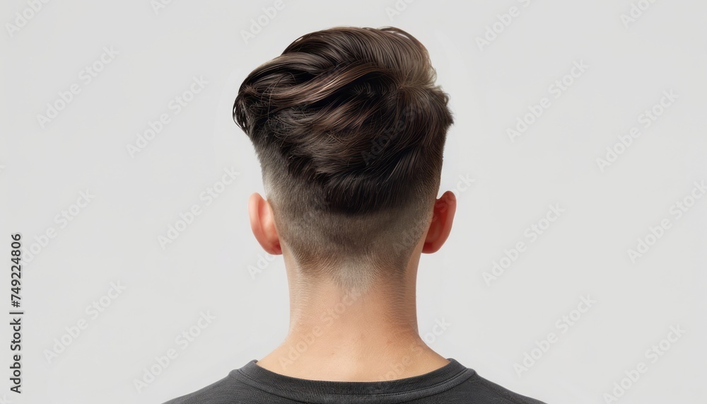 Man Styling Hair With Bun