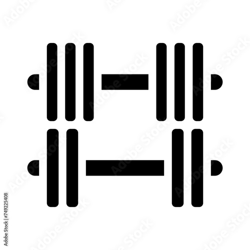 dumbbell glyph icon