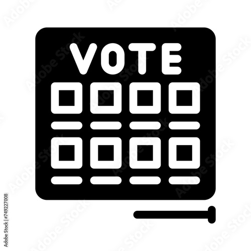 voting glyph icon