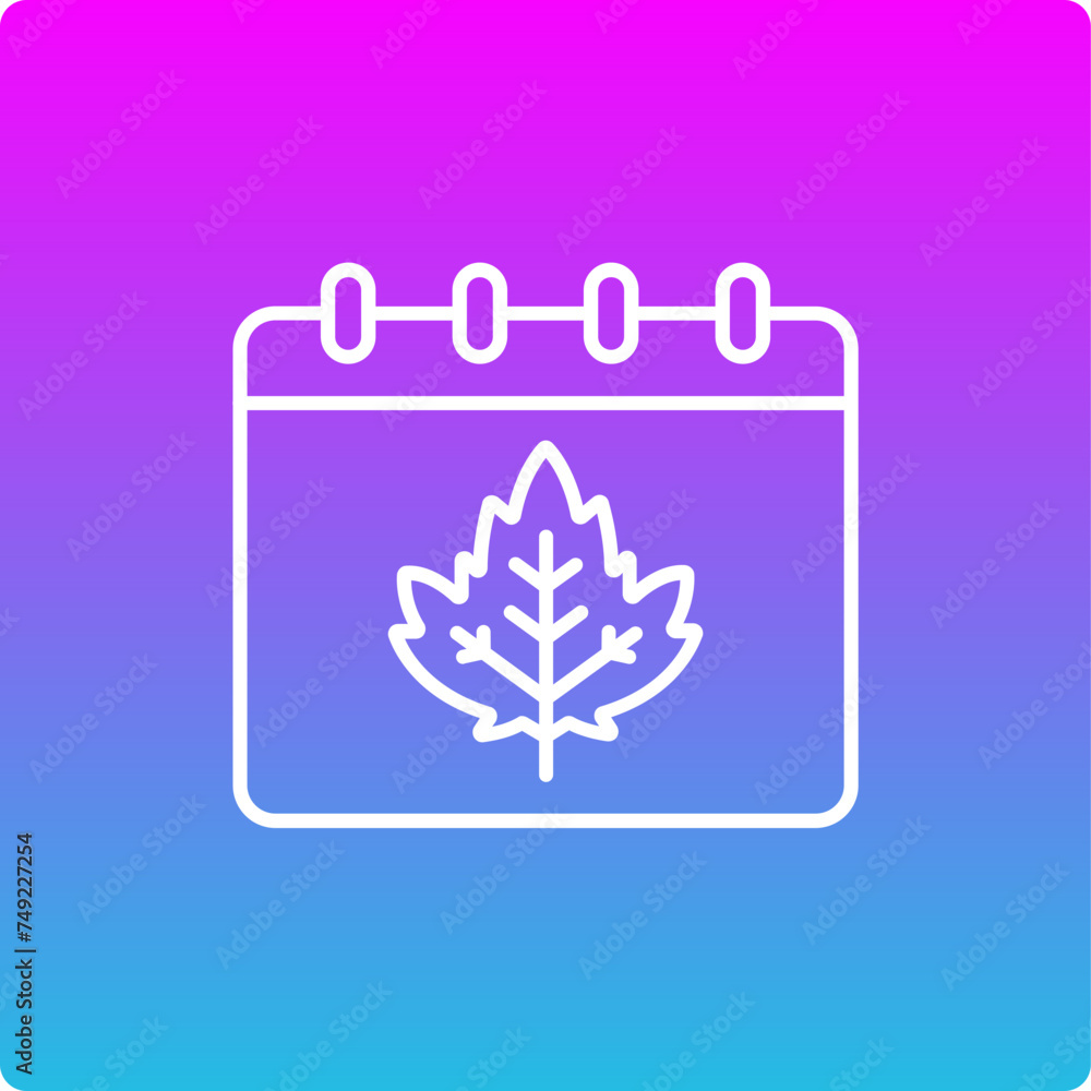 Autumn Calendar Icon Autumn Calendar Icon