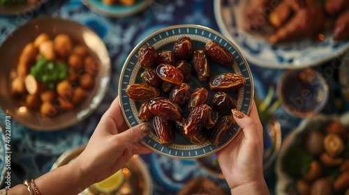 delicious iftar food cultures ramadan concept background