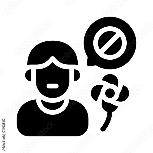 pollen allergy glyph icon