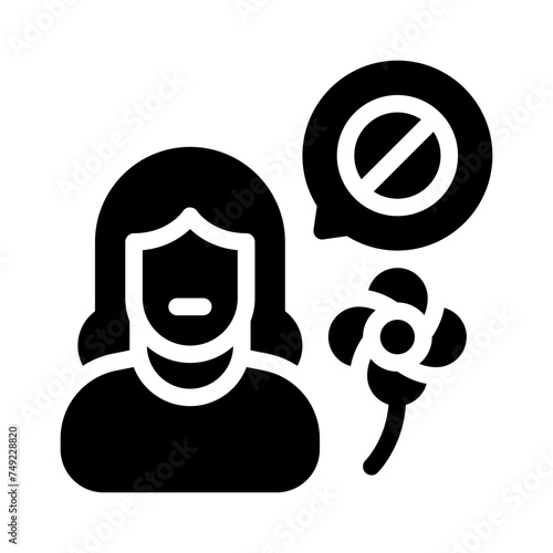 pollen allergy glyph icon