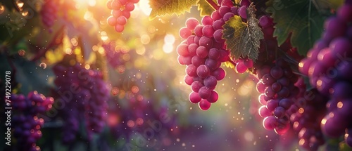 Bunch of Grapes Hanging From Tree