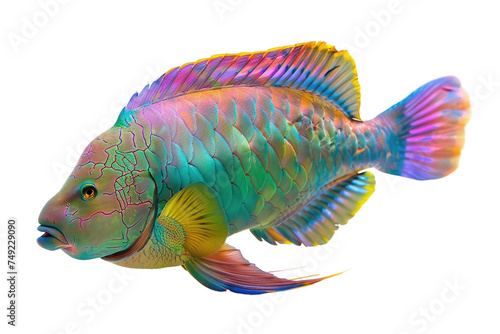 Parrotfish isolated on transparent background
