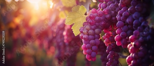 Cluster of Grapes Hanging From Vine © DigitalMuseCreations
