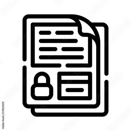 confidentiality line icon