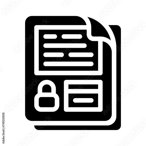 confidentiality glyph icon