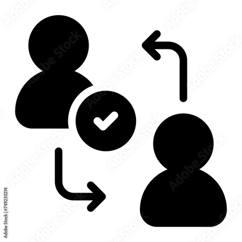 partnership glyph icon
