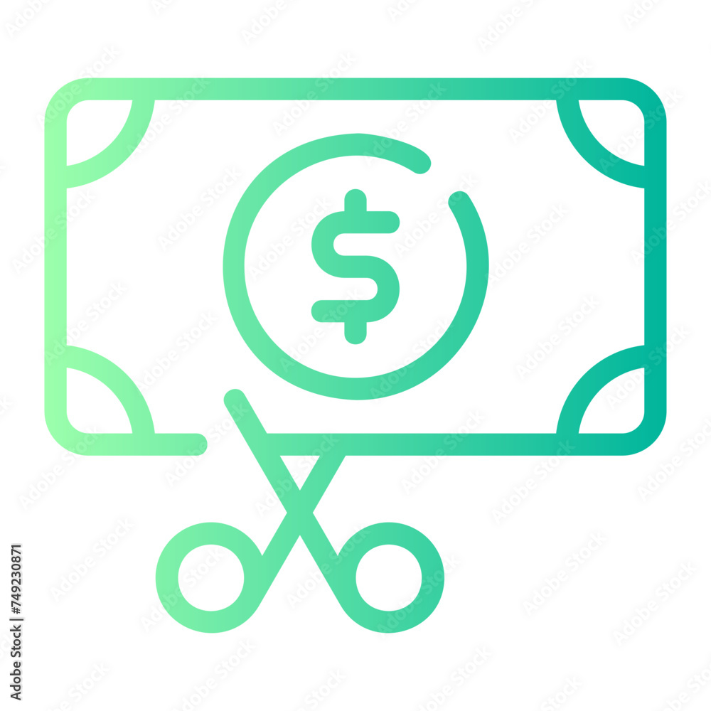 reduce cost gradient icon reduce cost gradient icon