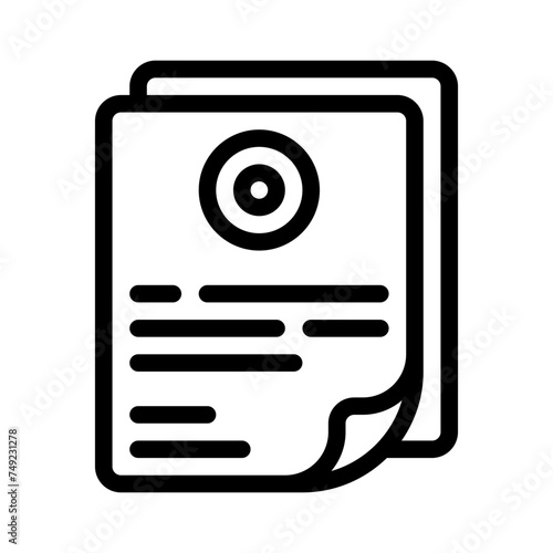 curriculum vitae line icon