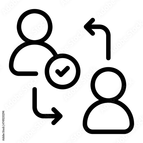 partnership line icon