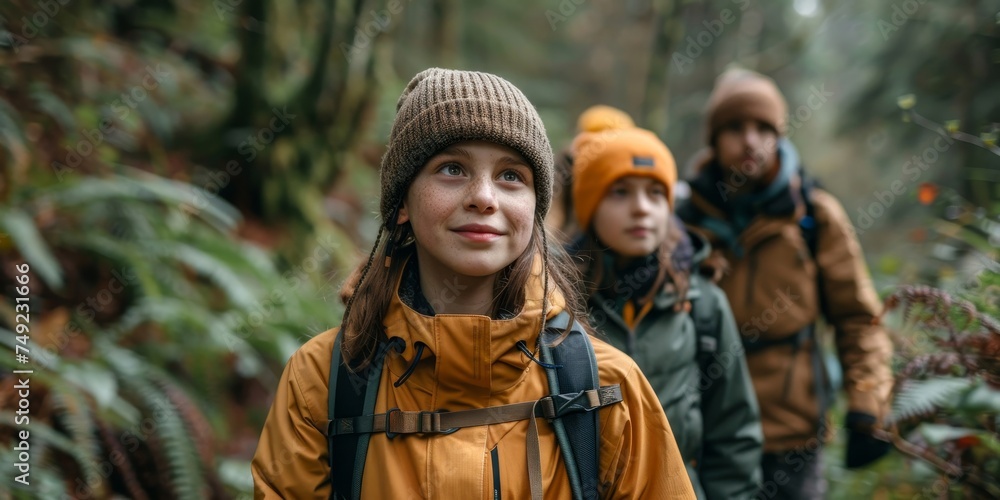 A Group Trek Amongst Woodland Serenity, Generative AI