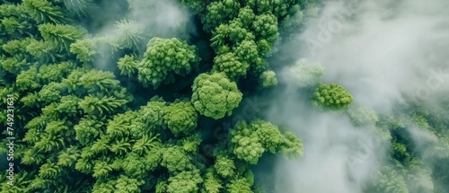 Aerial View of a Forest in the Middle of the Day
