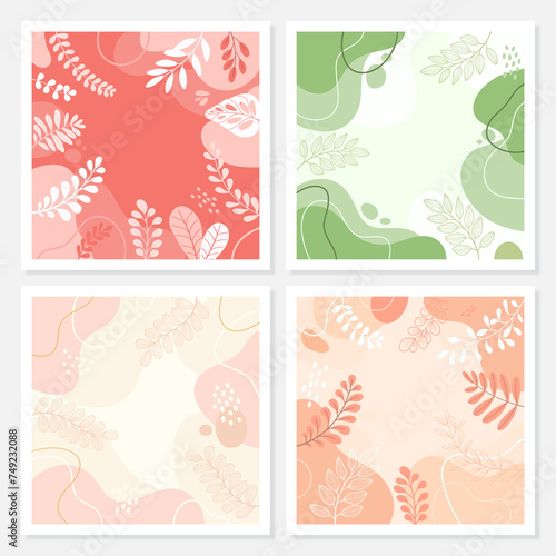 Colorful poster background. art print for beauty, fashion and natural products,wellness, wedding and event.