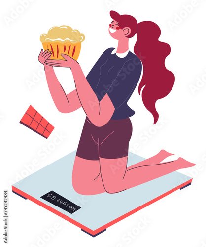 Food addiction, eating junk food and put on weight