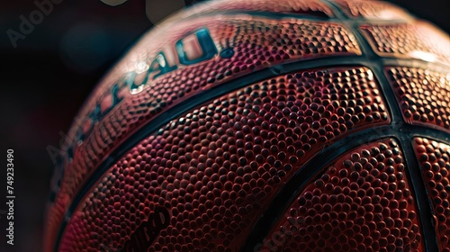 Basketball close up with text basketball