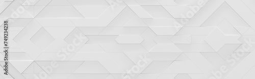White Wide Geometric Background (Website Head) (3d illustration)