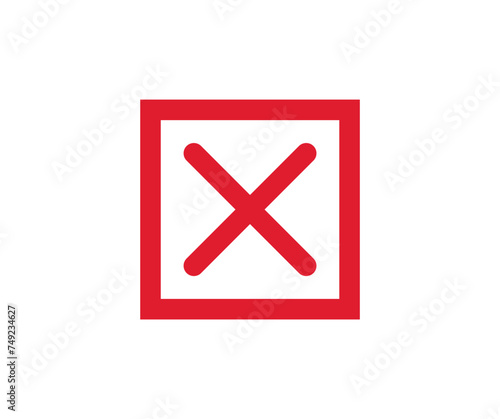 reject symbol isolated on a white background