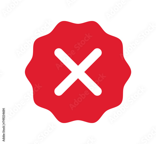 reject symbol isolated on a white background