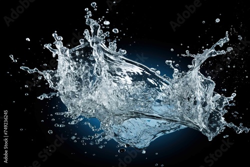 Water splashes frozen in high-speed shot 