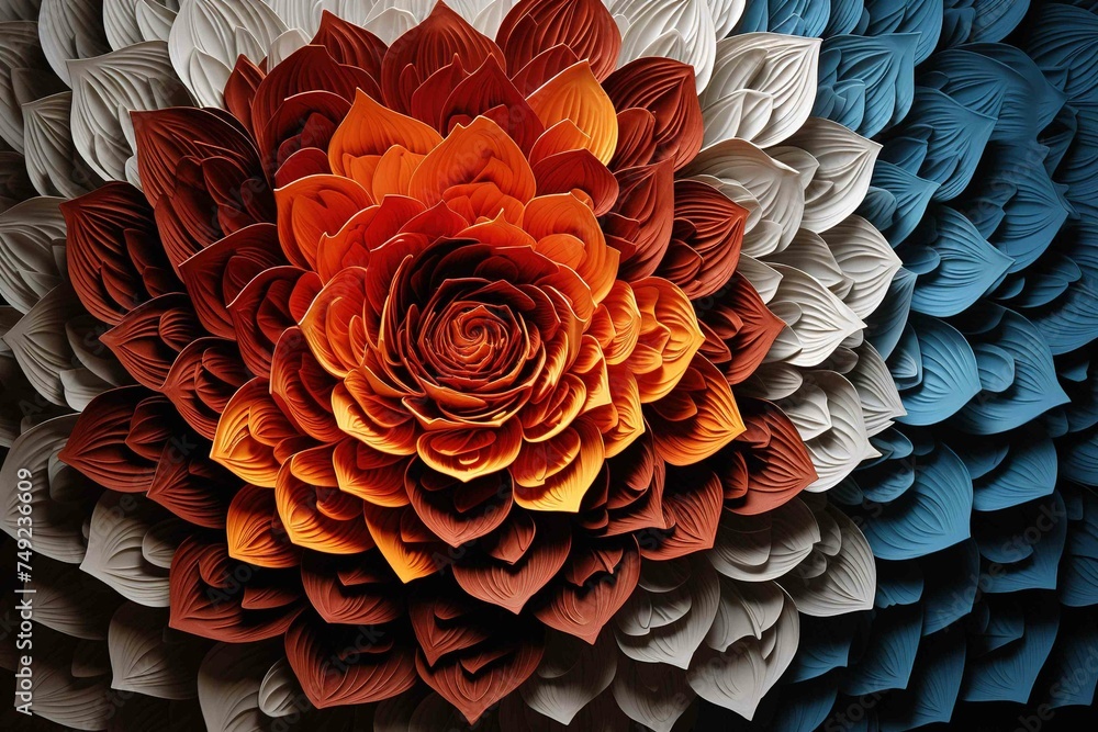 Whirlpool formation in a sea of geometric petals 