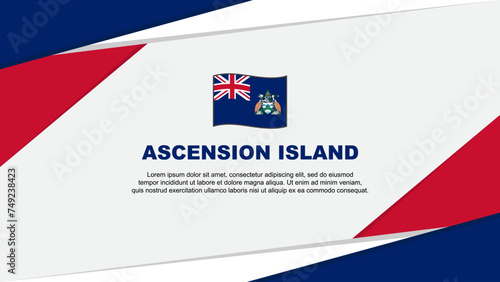 Ascension Island Flag Abstract Background Design Template. Ascension Island Independence Day Banner Cartoon Vector Illustration. Ascension Island