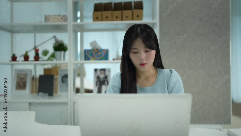 A woman working in the office A woman working in the office
