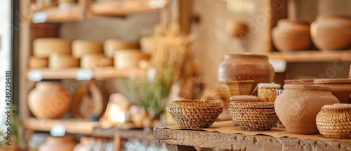 Clay Store Handmade Wares, Organic clay product display, Traditional craftsmanship