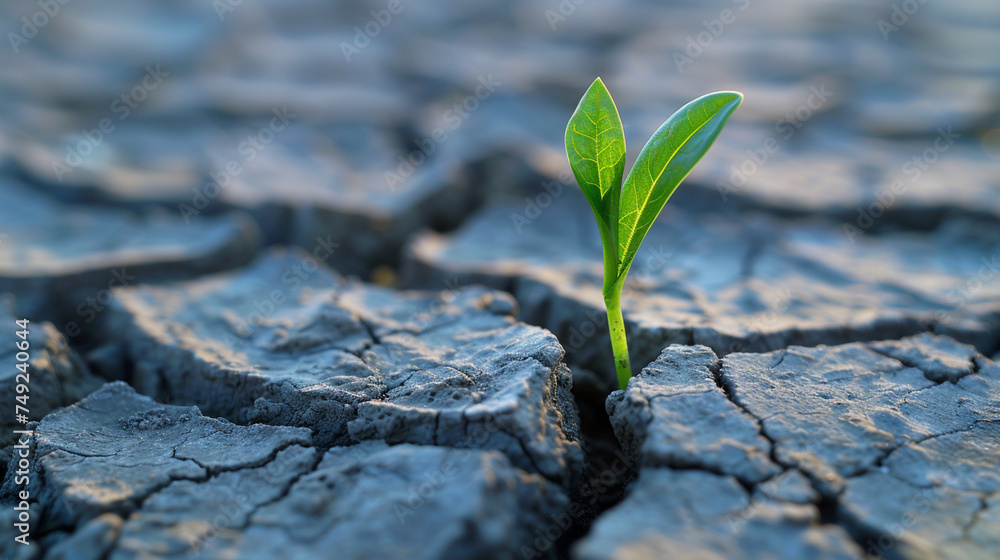 Seed Sprouting in Cracked Earth: A close-up of a small, green sprout emerging from cracked, dry earth, symbolizing resilience, hope, and the unstoppable force of new life Seed Sprouting in Cracked Earth: A close-up of a small, green sprout emerging from cracked, dry earth, symbolizing resilience, hope, and the unstoppable force of new life
