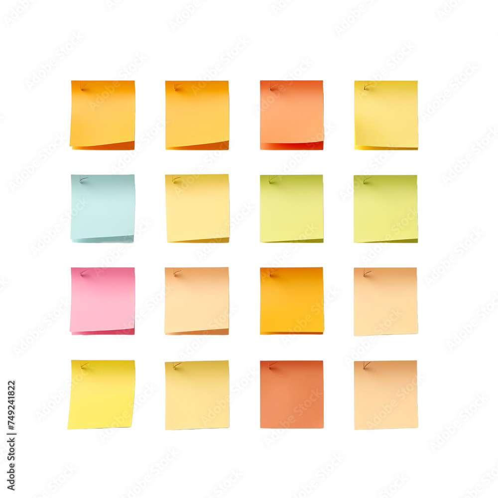 Sticky isolated on transparent background