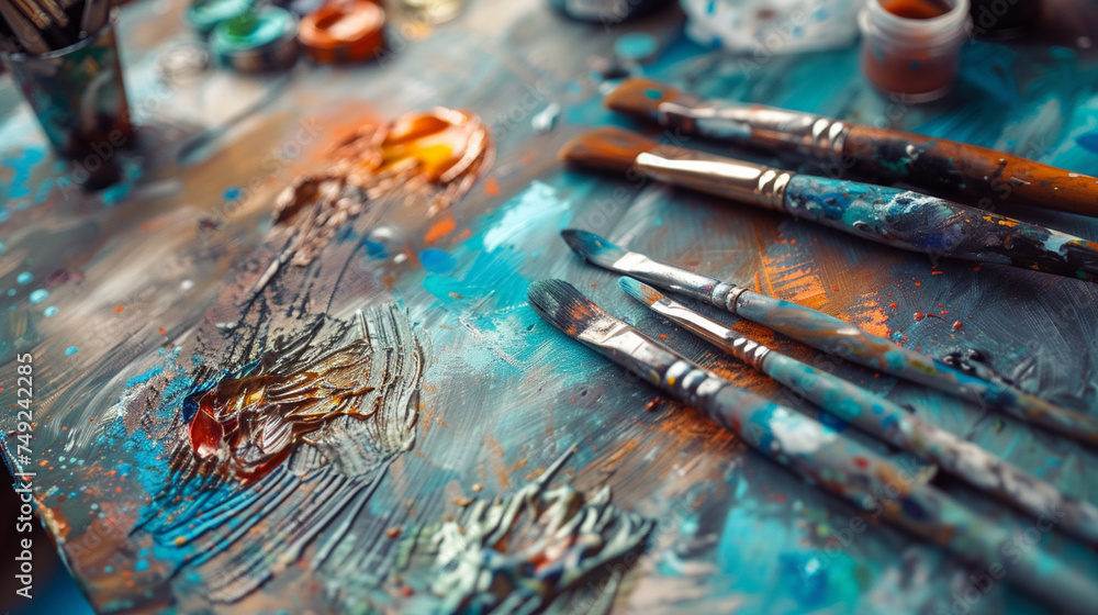 The transformation of a blank canvas into a detailed painting, symbolizing the creative journey and evolution of ideas The transformation of a blank canvas into a detailed painting, symbolizing the creative journey and evolution of ideas