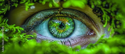 Close Up of a Persons Green Eye