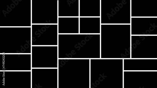 Modern photo frame mockup. Templates for collages. EPS10 vector illustration.
