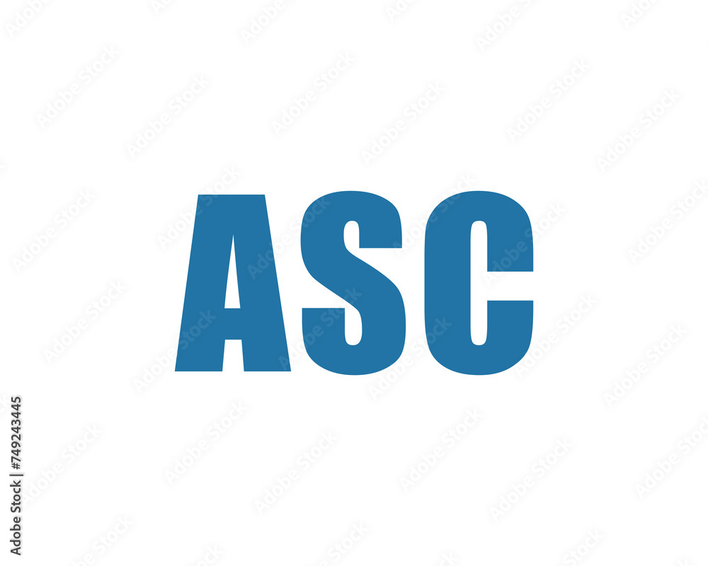 ASC logo design vector template
