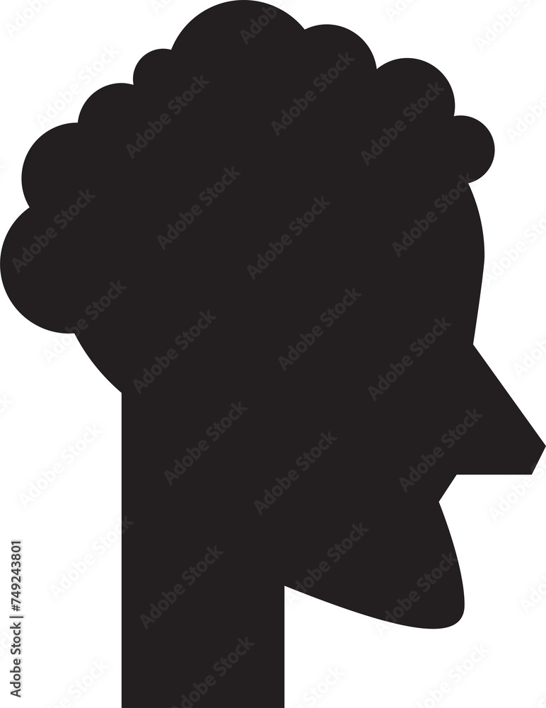 Silhouette Male Head Side View Avatar Silhouette Male Head Side View Avatar