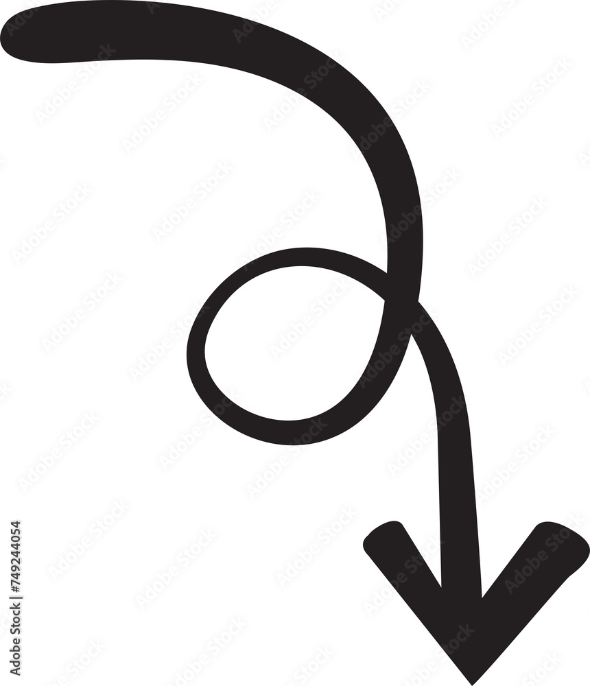 Doodle and Hand Drawn Arrow Symbol

