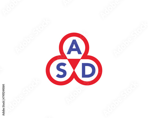 ASD logo design vector template