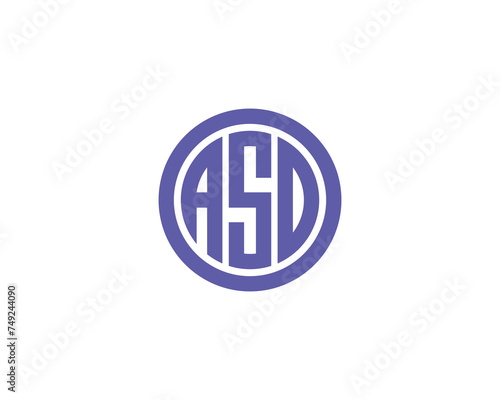 ASD logo design vector template