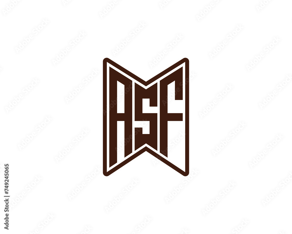 Obraz premium ASF logo design vector template