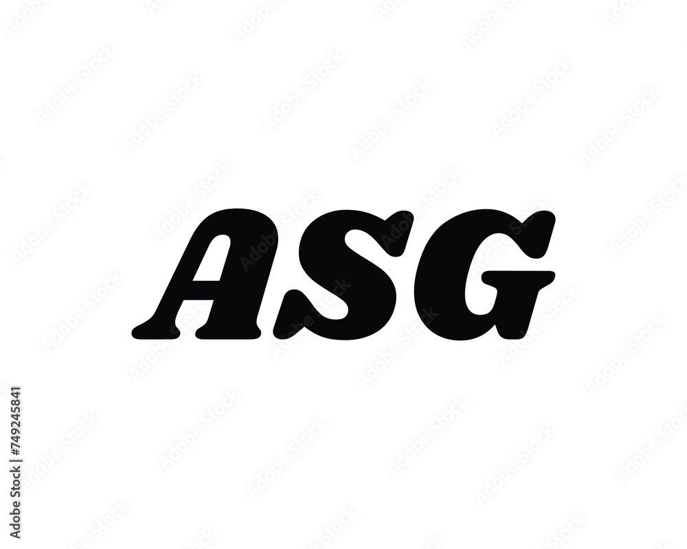 ASG Logo design vector template