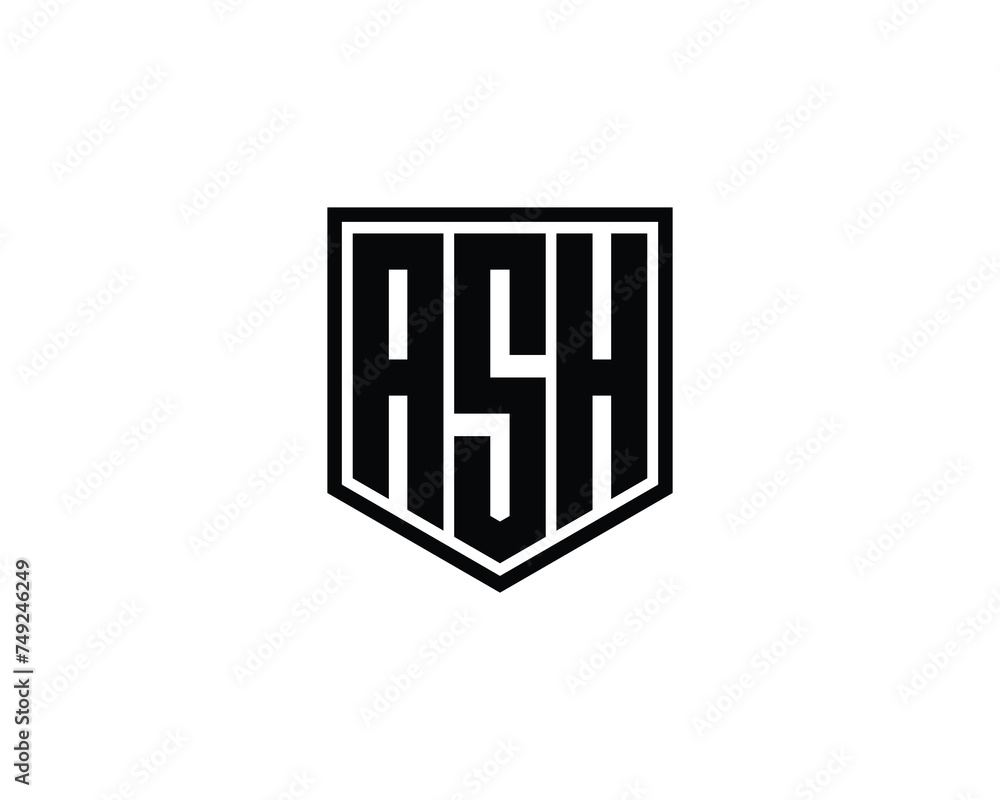 ASH logo design vector template