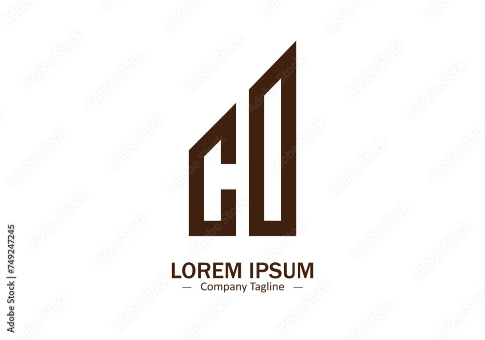 Professional elegant trendy awesome artistic CD DC initial based Alphabet icon logo