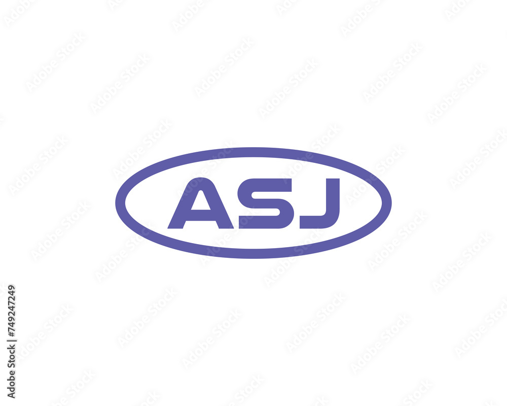 ASJ logo design vector template ASJ logo design vector template