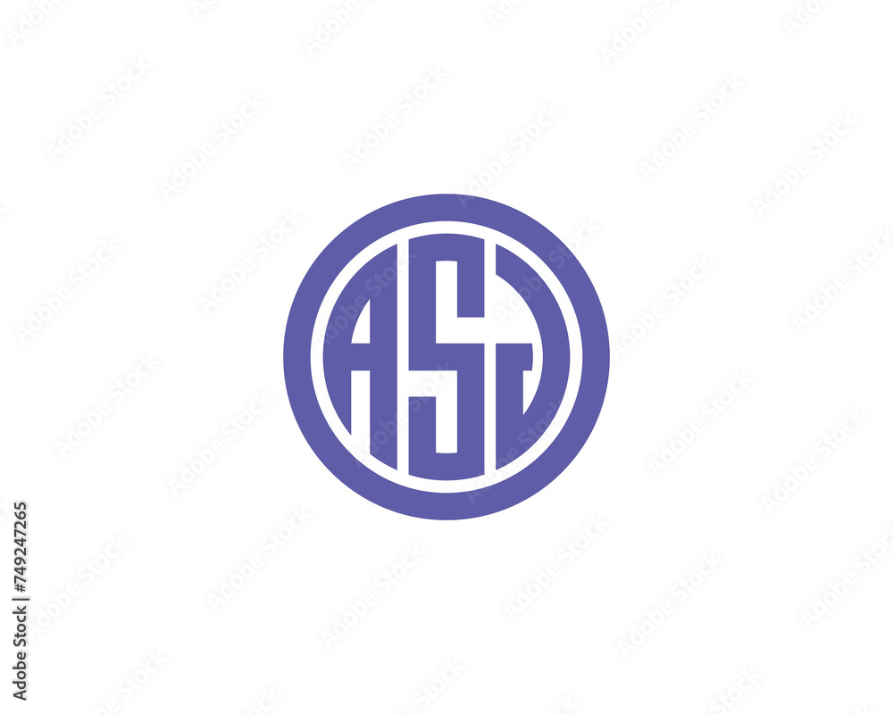ASJ logo design vector template ASJ logo design vector template